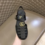 Gucci Rubber buckle strap sandal Black