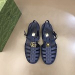 Gucci Rubber buckle strap sandal Blue