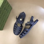 Gucci Rubber buckle strap sandal Blue