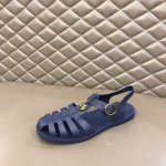 Gucci Rubber buckle strap sandal Blue