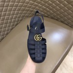 Gucci Rubber buckle strap sandal Blue