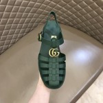 Gucci Rubber buckle strap sandal Green