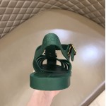 Gucci Rubber buckle strap sandal Green