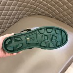 Gucci Rubber buckle strap sandal Green