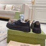 Gucci GG embossed sneaker black leather