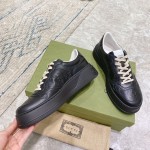 Gucci GG embossed sneaker black leather