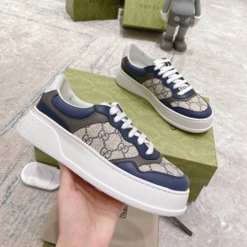 Gucci GG embossed sneaker blue canvas