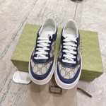 Gucci GG embossed sneaker blue canvas