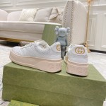 Gucci GG embossed sneaker white canvas