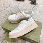 Gucci GG embossed sneaker white canvas