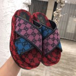 Gucci GG Multicolour platform sandal 663666