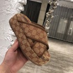 Gucci GG Multicolour platform sandal Beige