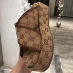 Gucci GG Multicolour platform sandal Beige