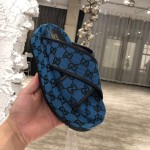 Gucci GG Multicolour platform sandal Blue