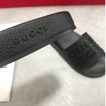 Gucci Logo Rubber Slide Sandal Black