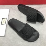 Gucci Matelasse Rubber Slide Sandals Black