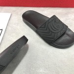 Gucci Matelasse Rubber Slide Sandals Black