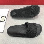 Gucci Matelasse Rubber Slide Sandals Black