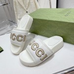 Men's Gucci slide sandal White