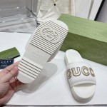 Men's Gucci slide sandal White