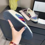 Gucci Screener leather sneaker Denim /  Purple