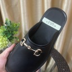 Gucci Men's slipper with Horsebit Black Leather