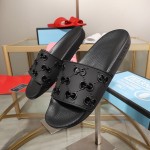 Gucci Rubber GG Slide Sandal Black