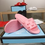 Gucci Rubber GG Slide Sandal Pink