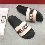 Gucci Stripe Rubber Slide Sandal White