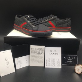 Gucci Tennis 1977 Low Top Sneaker Black GG Canvas