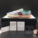 Gucci Tennis 1977 Low Top Sneaker Blue GG Canvas