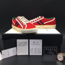 Gucci Tennis 1977 Low Top Sneaker Red GG Canvas