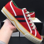 Gucci Tennis 1977 Low Top Sneaker Red GG Canvas