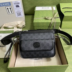 Gucci Messenger bag with Interlocking G Black ‎674164