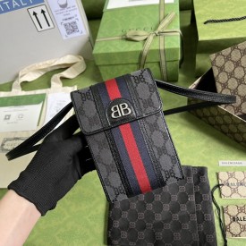 Gucci x Balenciaga The Hacker Project Phone Bag Black