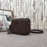 Gucci Soho Small Leather Disco Bag Chocolate 308364