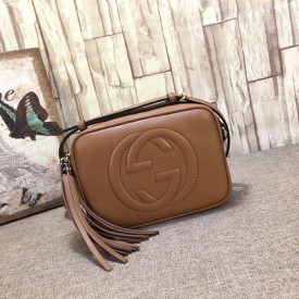 Gucci Soho Small Leather Disco Bag Tan 308364