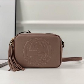 Gucci Soho Small Leather Disco Bag Nude 308364