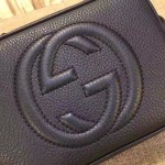 Gucci Soho Small Leather Disco Bag Navy 308364