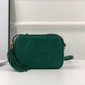 Gucci Soho Small Leather Disco Bag Green 308364