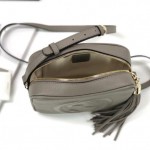 Gucci Soho Small Leather Disco Bag Grey 308364