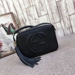 Gucci Soho Small Leather Disco Bag Black 308364