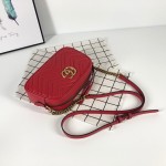 Gucci GG Marmont Small Matelasse Shoulder Bag Red 447632