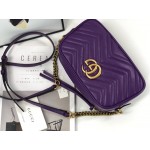 Gucci GG Marmont Small Matelasse Shoulder Bag Purple 447632