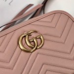 Gucci GG Marmont Small Matelasse Shoulder Bag Pink 447632