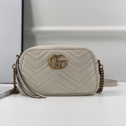 Gucci GG Marmont Small Matelasse Shoulder Bag Beige 447632