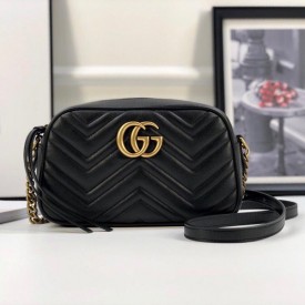 Gucci GG Marmont Small Matelasse Shoulder Bag Black 447632