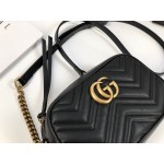 Gucci GG Marmont Small Matelasse Shoulder Bag Black 447632