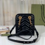 Gucci GG Marmont matelassé mini bag black ‎696123