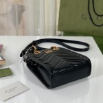 Gucci GG Marmont matelassé mini bag black ‎696123